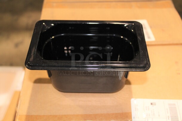 NEW IN BOX! 12 Vollrath 8094420 Super Pan 3 Plastic Black 1/9 Insert. 6.75x4.25x4. 12X Your Bid!