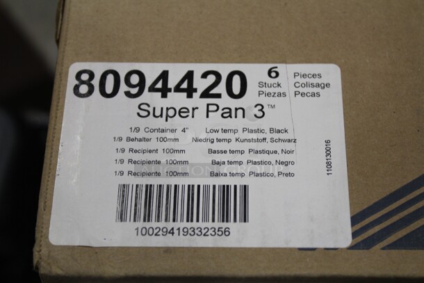 NEW IN BOX! 12 Vollrath 8094420 Super Pan 3 Plastic Black 1/9 Insert. 6.75x4.25x4. 12X Your Bid! - Image 2 of 2