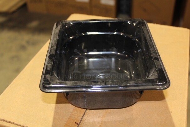 NEW IN BOX! 11 Vollrath 9062420  Super Pan 3 Plastic Black 1/6 Insert. 6.75x7x2.5. 11X Your Bid!