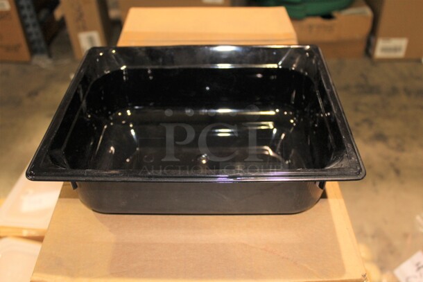 NEW IN BOX! 10 Vollrath 9024420 Super Pan 3 Plastic Black 1/2 Insert. 12.5x10.5x3.5. 10X Your Bid!