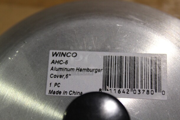 NEW! 12 Winco AHC-6 Commercial Aluminum Hamburger Cover. 6.25x6.25x3. 12x Your Bid! - Image 2 of 2