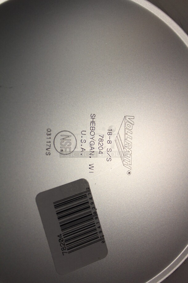 NEW IN BOX! 5 Vollrath Commercial Stainless Steel 78204 Round Insert. 11x11x8. 5X Your Bid!  - Image 3 of 3
