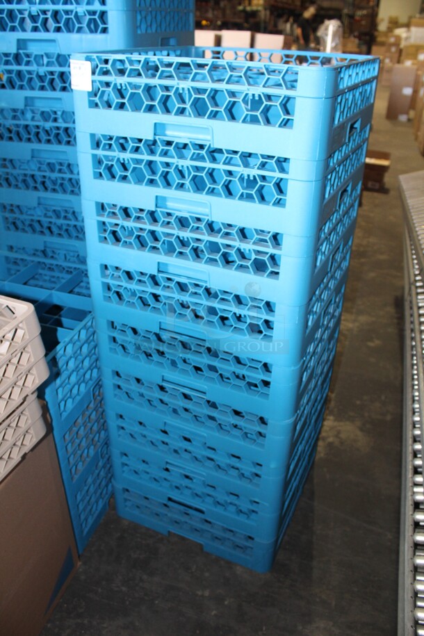 NEW! 9 Commercial Dish/Glass Crates. 19.5x19.5x9. 9X Your Bid! 