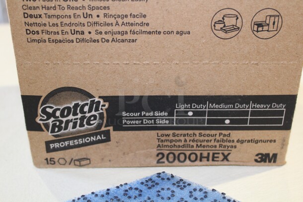 NEW IN BOX! 5 Boxes (15 Each) Scotch Brite 2000HEX Scouring Pads. 5X Your Bid!   - Image 2 of 2