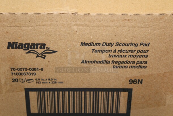 NEW IN BOX! 1 Box (20 Count) Niagra Medium Duty Scouring Pads.  - Image 2 of 2