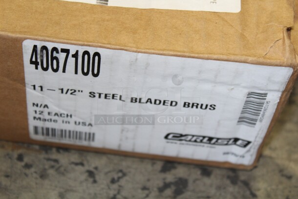 NEW IN BOX! 12 Carlisle Steel Bladed Brushes. 12x15x2.5. 12X Your Bid!  - Image 2 of 2
