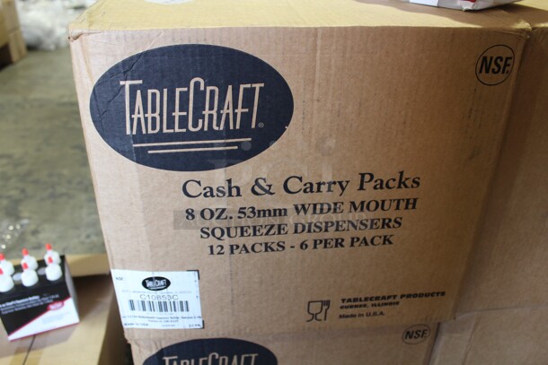 NEW IN BOX! 2 Boxes-24 Packs (6 Each) Tablecraft 8 Ounce Widemouth Squeeze Bottles. 24X Your Bid!  - Image 2 of 3