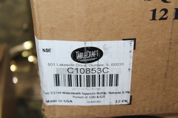NEW IN BOX! 2 Boxes-24 Packs (6 Each) Tablecraft 8 Ounce Widemouth Squeeze Bottles. 24X Your Bid!  - Image 3 of 3