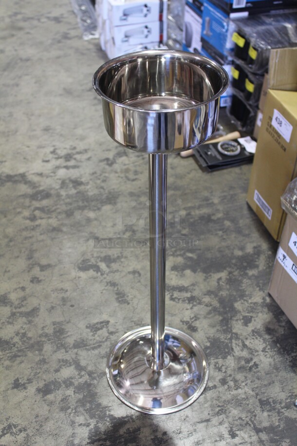 NEW IN BOX! Winware Stainless Steel Wine Bucket Stand. 10x10x30. - Image 1 of 2