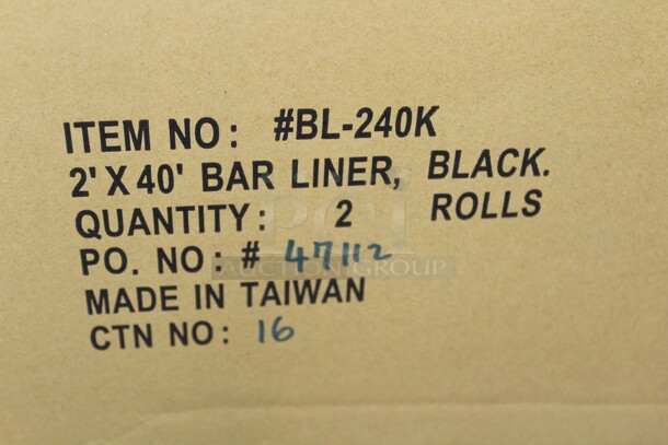 NEW IN BOX! (2) 2'x40' Black Bar Line Rolls. 2X Your Bid!  - Image 2 of 2