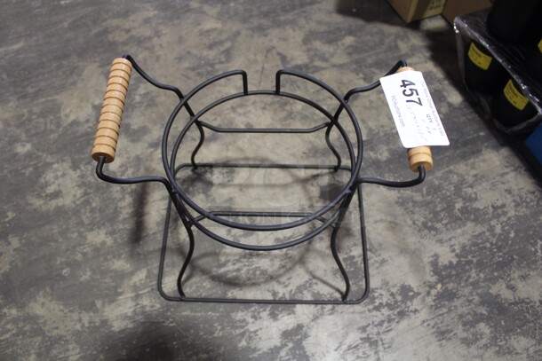 NEW! 3 Tablecraft Commercial Metal Rack With Wooden Handles. 13.5x10x12.5.  3X Your Bid!   - Image 2 of 3