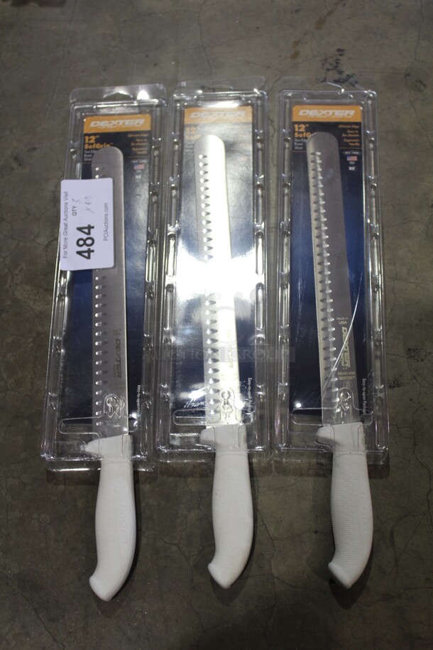 NEW! 3 Dexter 12" Carving Knives/Roast Slicers. 3X Your Bid!  - Image 1 of 3