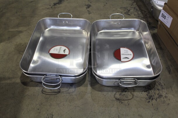 NEW! 4 Vollrath Commercial Stainless Steel Roasting/Baking Pans. 15.5x11x2.5. 4X Your Bid! - Image 2 of 3