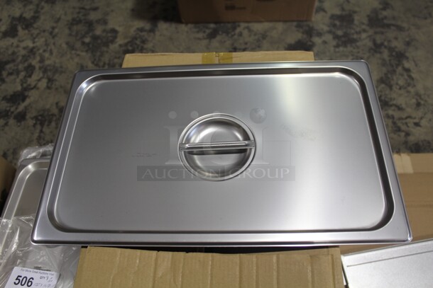 NEW IN BOX! 12 Browne Commercial Stainless Steel Full Size Pan/Insert Cover. 21x12.75x.25. 12X Your Bid! 