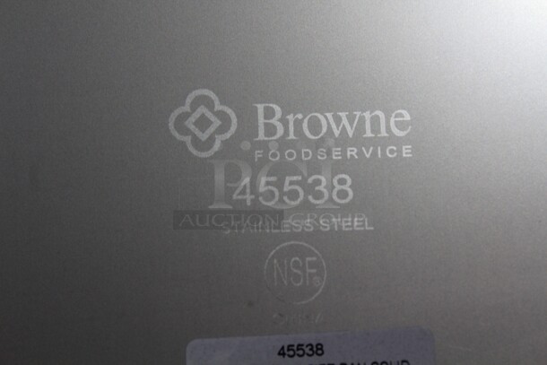 NEW! 12 Browne Commercial Stainless Steel Half Size Pan/Insert Covers. 12.5x10.5x.5  12X Your Bid! - Image 2 of 2