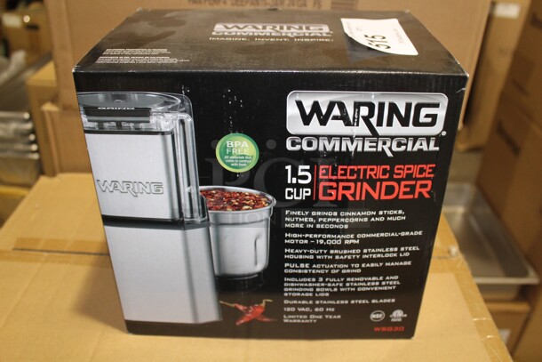NEW IN BOX! Waring Commercial 1/5 Cup Electric Spice Grinder. 