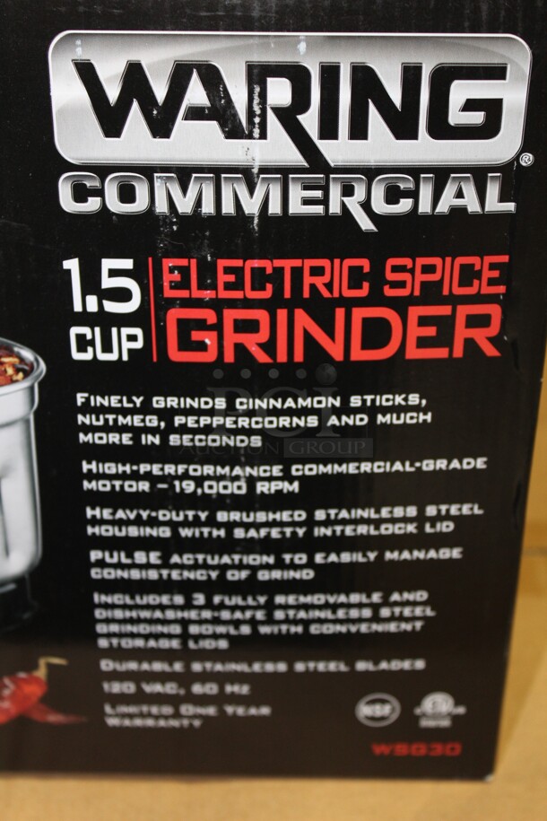 NEW IN BOX! Waring Commercial 1/5 Cup Electric Spice Grinder.  - Image 2 of 3