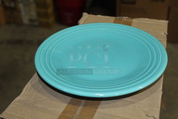 NEW IN BOX! 12 Homer Laughlin Fiesta Turquoise 9 Inch Plates. 9x9x1. 12X Your Bid!