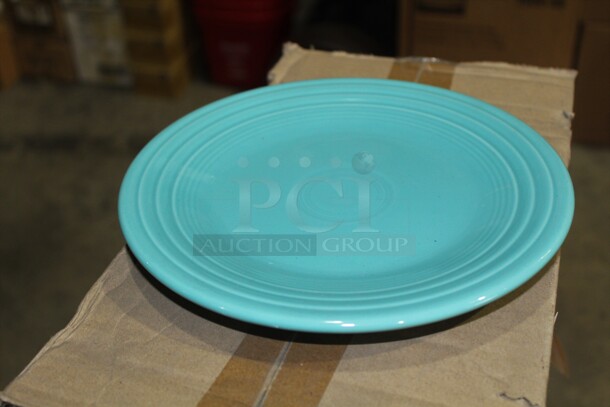 NEW IN BOX! 12 Homer Laughlin Fiesta Turquoise 9 Inch Plates. 9x9x1. 12X Your Bid! - Image 1 of 2