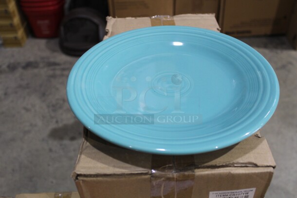 NEW IN BOX! 12 Homer Lauglin Fiesta Turquoise 10.5 Plates. 12X Your Bid!