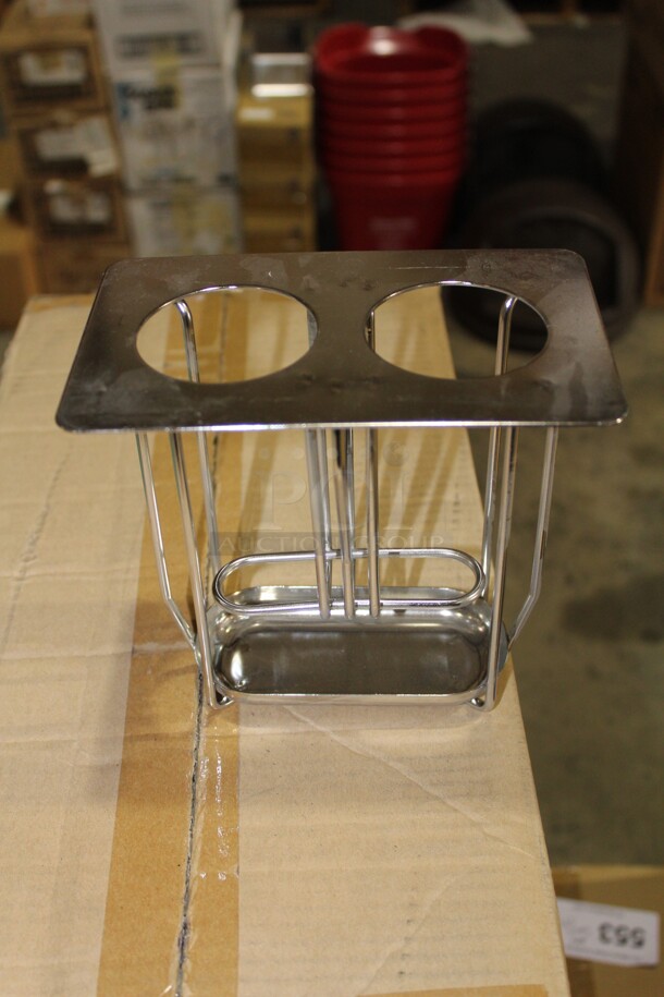 NEW! 4 Commercial Stainless Steel Condiment Caddies. 7x4x6.5. 4X Your Bid! 