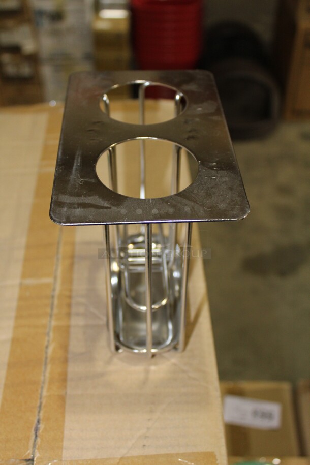 NEW! 4 Commercial Stainless Steel Condiment Caddies. 7x4x6.5. 4X Your Bid!  - Image 2 of 2