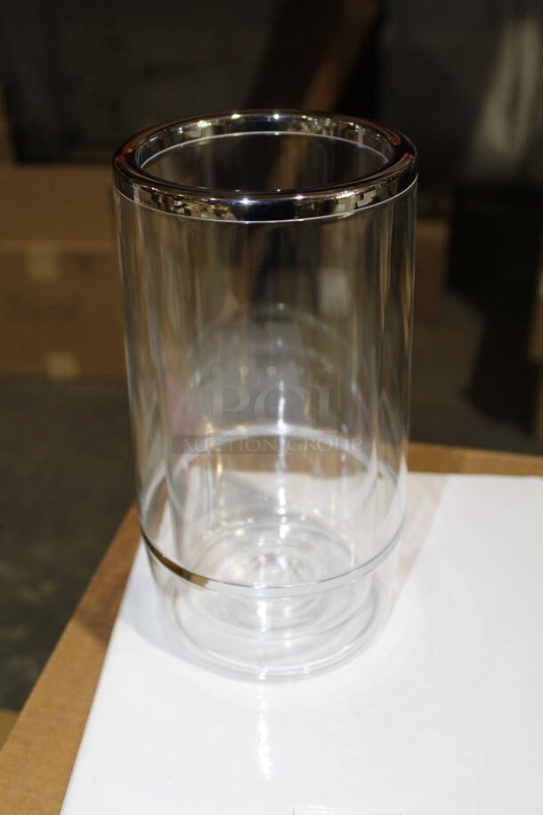 NEW IN BOX! 2 Winco WC-4A Commercial Acrylic Wine Coolers. 4.5x4.5x9. 2X Your Bid!