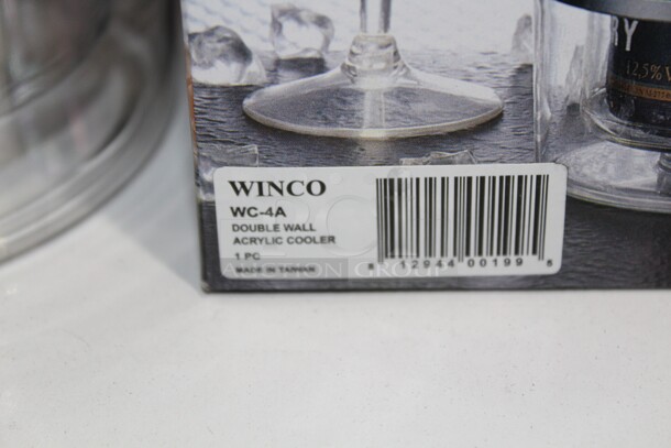 NEW IN BOX! 2 Winco WC-4A Commercial Acrylic Wine Coolers. 4.5x4.5x9. 2X Your Bid! - Image 3 of 3