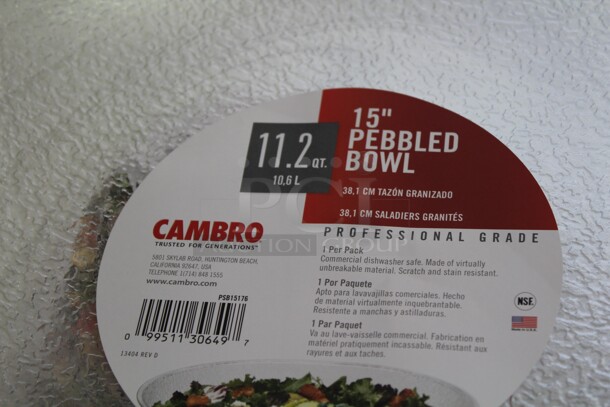 NEW IN BOX! 4 Cambro Camwear Plastic Bowls. 15x15x8. 4X Your Bid!  - Image 2 of 3