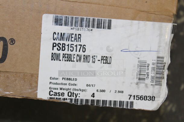 NEW IN BOX! 4 Cambro Camwear Plastic Bowls. 15x15x8. 4X Your Bid!  - Image 3 of 3