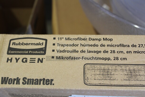 NEW! 3 Rubbermaid Hygen 11" Microfiber Damp Mops. 3X Your Bid!  - Image 3 of 3