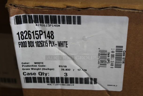 NEW IN BOX! 3 Cambro Commercial White Plastic Food Boxes. 26x18x14. 3X Your Bid! - Image 3 of 3