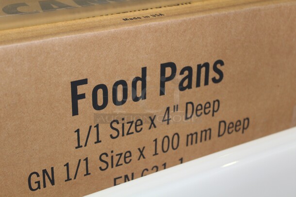NEW IN BOX! 6 Cambro Camwear Commercial Clear Plastic Full Size Food Pans. 20.5x12.5x3.5. 6X Your Bid! - Image 3 of 4