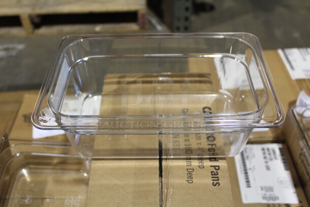 NEW IN BOX! 6 Cambro Camwear Commercial Plastic 1/2 Food Pan/Inserts. 10.5x6.5x4. 6X Your Bid! 