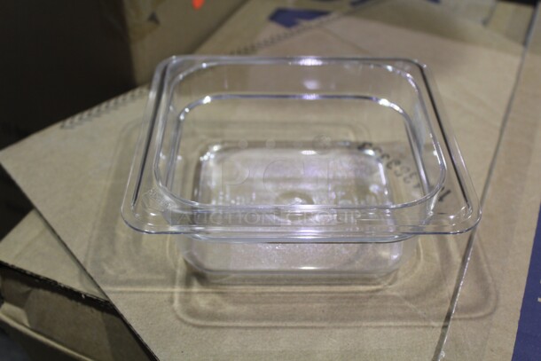 NEW IN BOX! 6 Cambro Camwear Commercial Plastic 1/6 Food Pan/Inserts. 7.5x6x7.5. 6X Your Bid! 