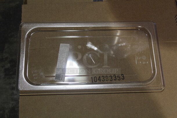 NEW IN BOX! 6 Cambro Camwear Commercial Plastic 1/3 Size Pan/Insert Covers. 12.5x7x.5. 6X Your Bid! 