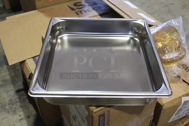 NEW! 6 Vollrath Commercial Stainless Steel 2/3 Size Steam Table Pan/Insert. 13x14x2.5 6X Your Bid!
