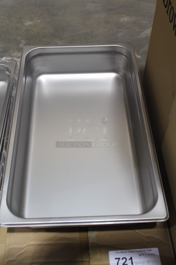 NEW! 3 Carlisle Commercial Stainless Steel Full Size Steam Table Pan/Insert. 21x13x4 3X Your Bid! 