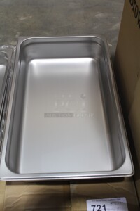 NEW! 3 Carlisle Commercial Stainless Steel Full Size Steam Table Pan/Insert. 21x13x4 3X Your Bid! 