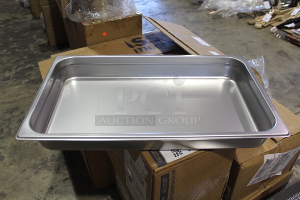 NEW! 9 Carlisle Commercial Stainless Steel Full Size Steam Table Pan/Insert. 21x13x2.5 9X Your Bid!  - Image 1 of 1