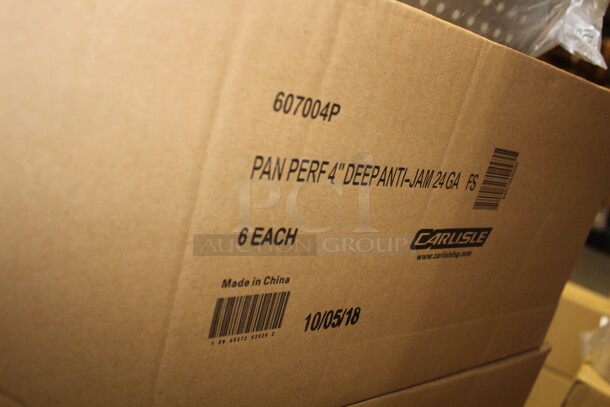 NEW IN BOX! 6 Carlisle Commercial Stainless Steel Perforated Full Size Steam Table Pan/Insert. 21x13x4. 6X Your Bid! - Image 2 of 2