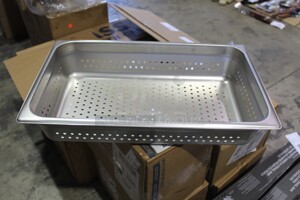 NEW IN BOX! 12 Carlisle Commercial Stainless Steel Perforated Full Size Steam Table Pan/Insert. 21x13x4. 12X Your Bid!