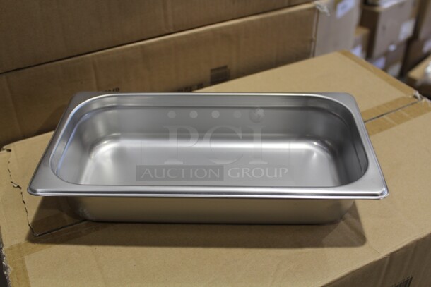 NEW! 6 Carlisle Commercial Stainless Steel 1/3 Size Pan/Inserts. 12.5x7x2.5. 6X Your Bid!