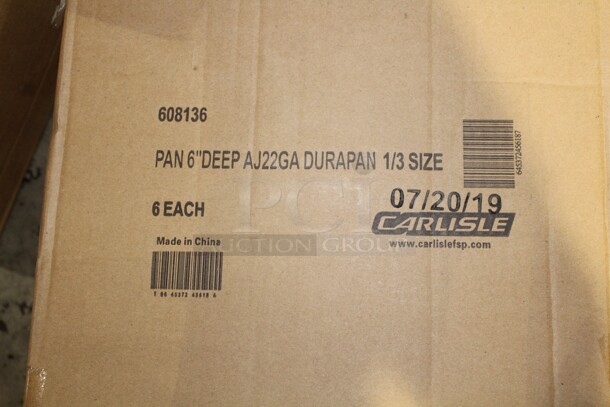NEW! 6 Carlisle Commercial Stainless Steel 1/3 Size Pan/Inserts. 12.5x7x2.5. 6X Your Bid! - Image 2 of 2