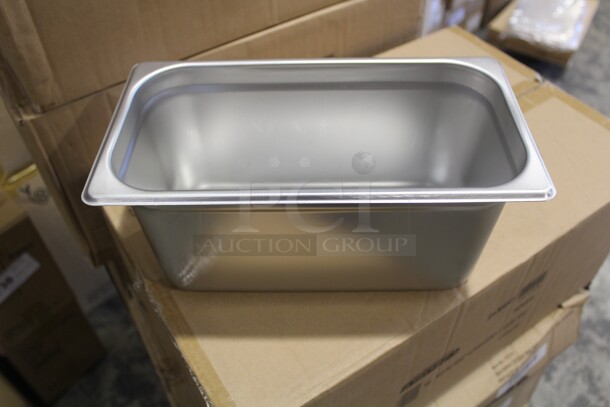 NEW IN BOX! 12 Browne Commercial Stainless Steel 1/3 Size Pan/Inserts. 12.5X7X1. 12X Your Bid!