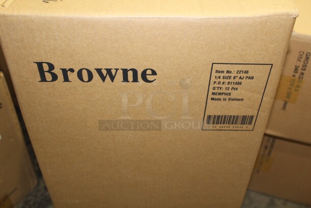 NEW! 12 Browne Commercial Stainless Steel 1/4 Size Pan/Inserts. 10.5x7x6. 12X Your Bid! - Image 2 of 2