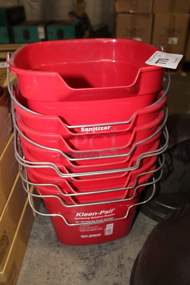 NEW! 7 Kleen Pail Buckets. 12x12x9.5. 7X Your Bid - Image 2 of 2