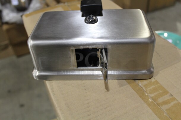 NEW IN BOX! 1 Bobrick B-2112 Commercial Stainless Steel Soap Dispenser. 8x4.75x3.5  - Image 3 of 4