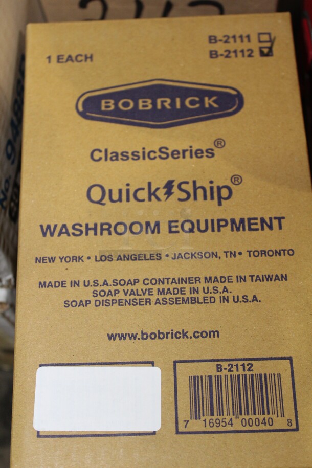 NEW IN BOX! 1 Bobrick B-2112 Commercial Stainless Steel Soap Dispenser. 8x4.75x3.5  - Image 4 of 4