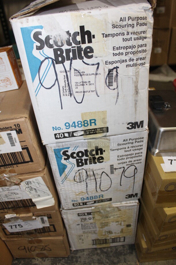 NEW IN BOX! 3 Boxes (40 Each) Scotch Brite 9488R All Purpose Scouring Pads. 3X Your Bid! - Image 3 of 3